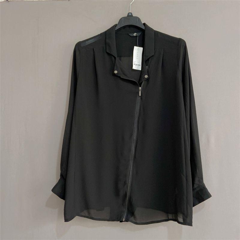 European Sheet EV * Plus Size Women's Clothing Summer Long Sleeves Loose Chiffon Shirt Shirt Sun Protection Clothing Chiffon Blouse