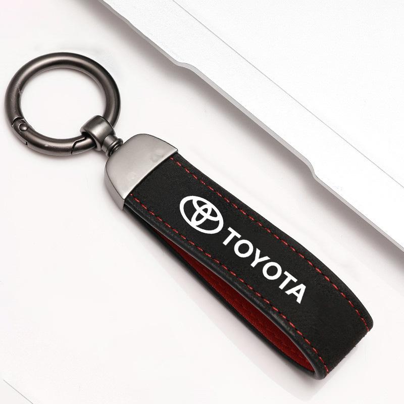 

Suede Leather Car Keychain Keyring For Toyota TRD Yaris Rav4 CHR Yaris Prius Avensis Corolla Camry Highlander Hilux Land Cruiser