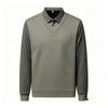 Men's Casual Loose Fit Faux Sweatshirt with Turn-Down Collar for Fall and Winter