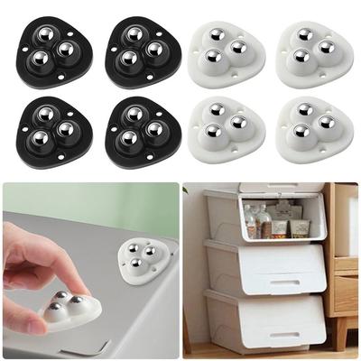 Casters Boxes Roller Stainless Steel Beads Paste Casters Adhesive Universal Wheel 360º Universal Wheels Self Adhesive Pulley