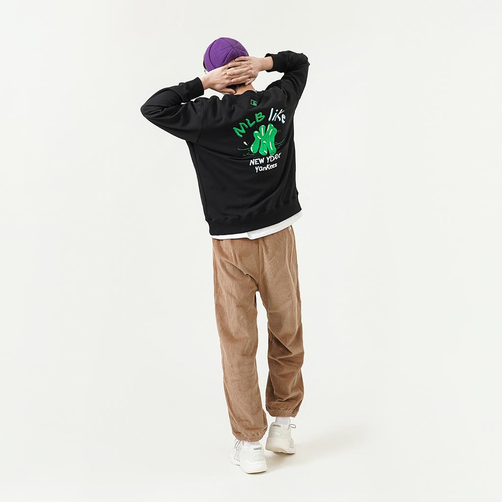 New MLB Sweatshirts Unisex Black 3AMTL0221-50BKS