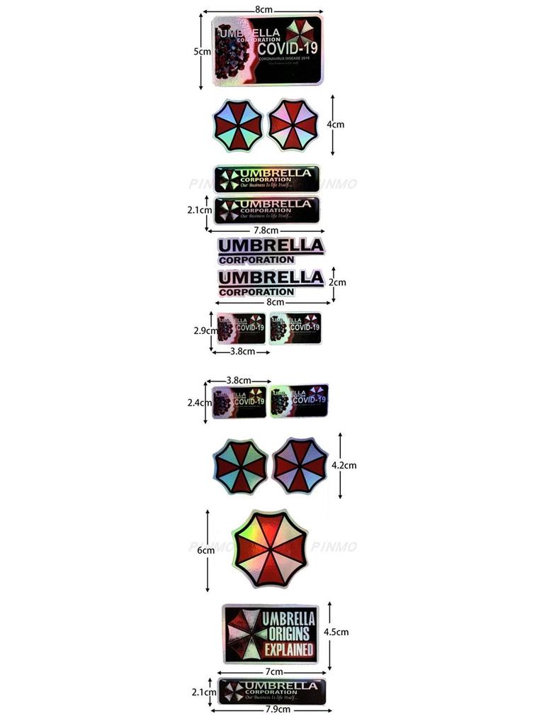 Наклейка на мотоцикл/автомобіль Resident Evil Umbrella: Водонепроникна та міцна наклейка
