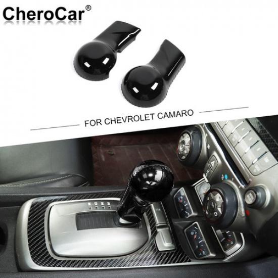 Interior  Central Control Gear Shift Knob Head Cover Trim For Chevrolet Camaro