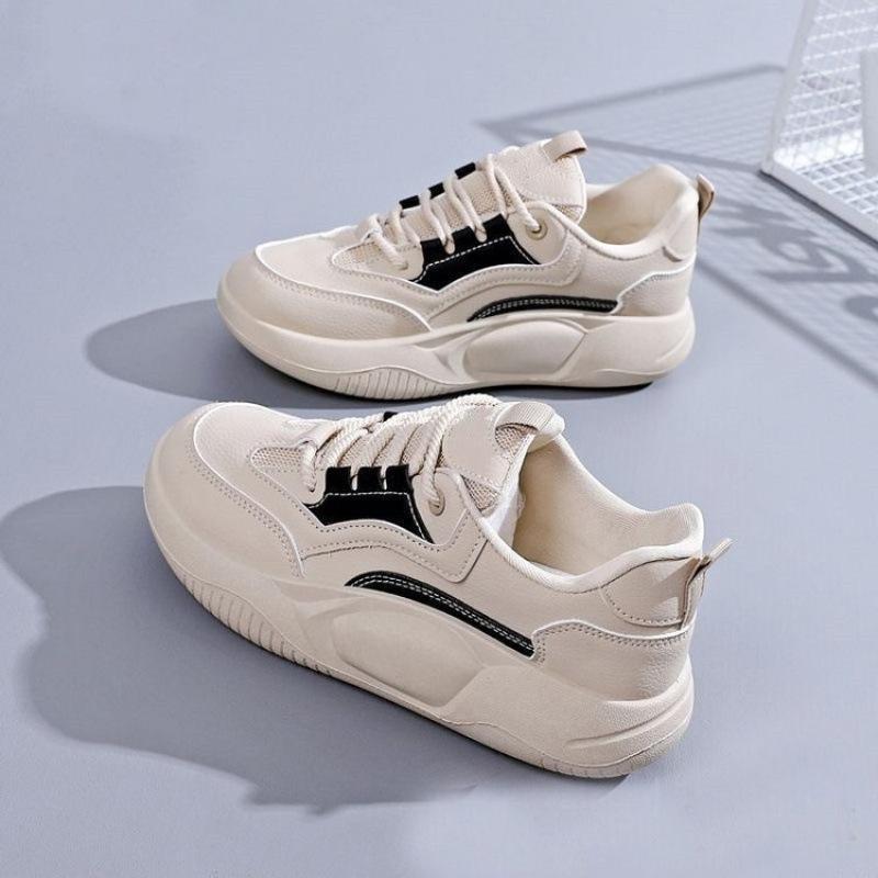 Koreanische Version von Sportschuhen Damen 2025 neue Frühling Damen Schuhe mit Röcken Internet-Berühmtheiten flacher Boden runder Kopf Freizeitschuhe trendiger Sch