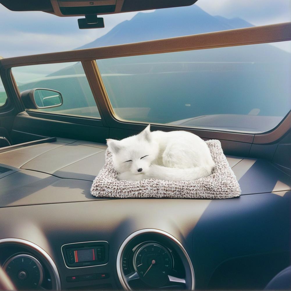 Auto Car Center Console Decoration Stuffed Toy Cute Animal Toy Sleeping Dog Decoration Children's Car Simulation Plush V3T4