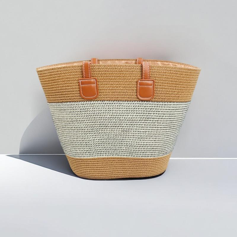 Strohtasche Damen Sommerwind neu Strand Meerseite Outdoor Urlaub Großraum Schultertasche