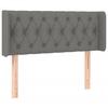 VidaXL Tête de Lit à LED Meuble de Chambre à Coucher Accessoire de Lit Simple Tête de Cadre de Lit Intérieur Gris Foncé 3123555