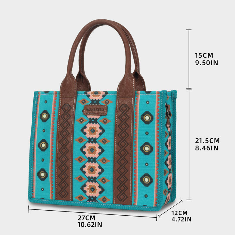 Bohemian National Style Multicolor Tote Bags for Women Vintage Large Capacity Shoulder Bags Retro Female Canvas Handbags Purses
