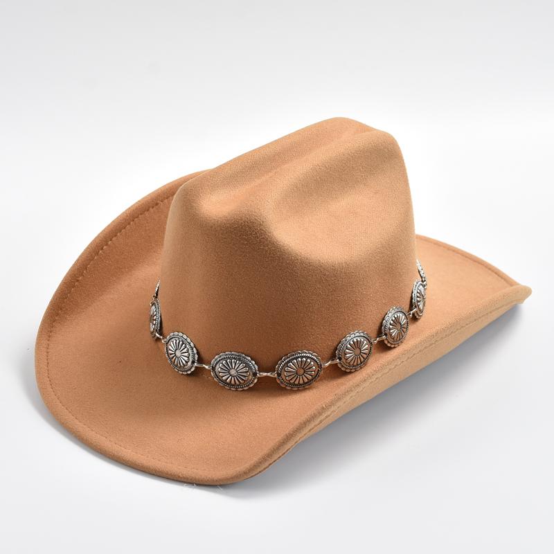 Latest Western Cowboy Hat for Womens Photo Props Cowgirl Jazz Hats Party Dress Cap Sombrero Hombre