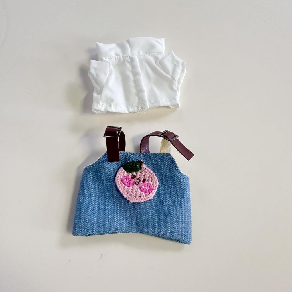 Mini Plüschpuppenkleidung Outfit Accessoires für Labubu Party Herbst Strampler Hut Set Kleidung