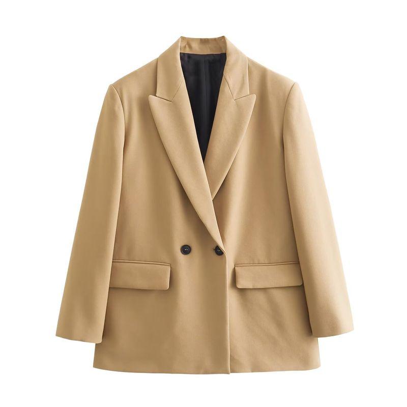Araltay New Arrival Fashion Style Women's Clothing Fashion All-Match Pure Color Profile Double Breasted Suit Outwear 2753122