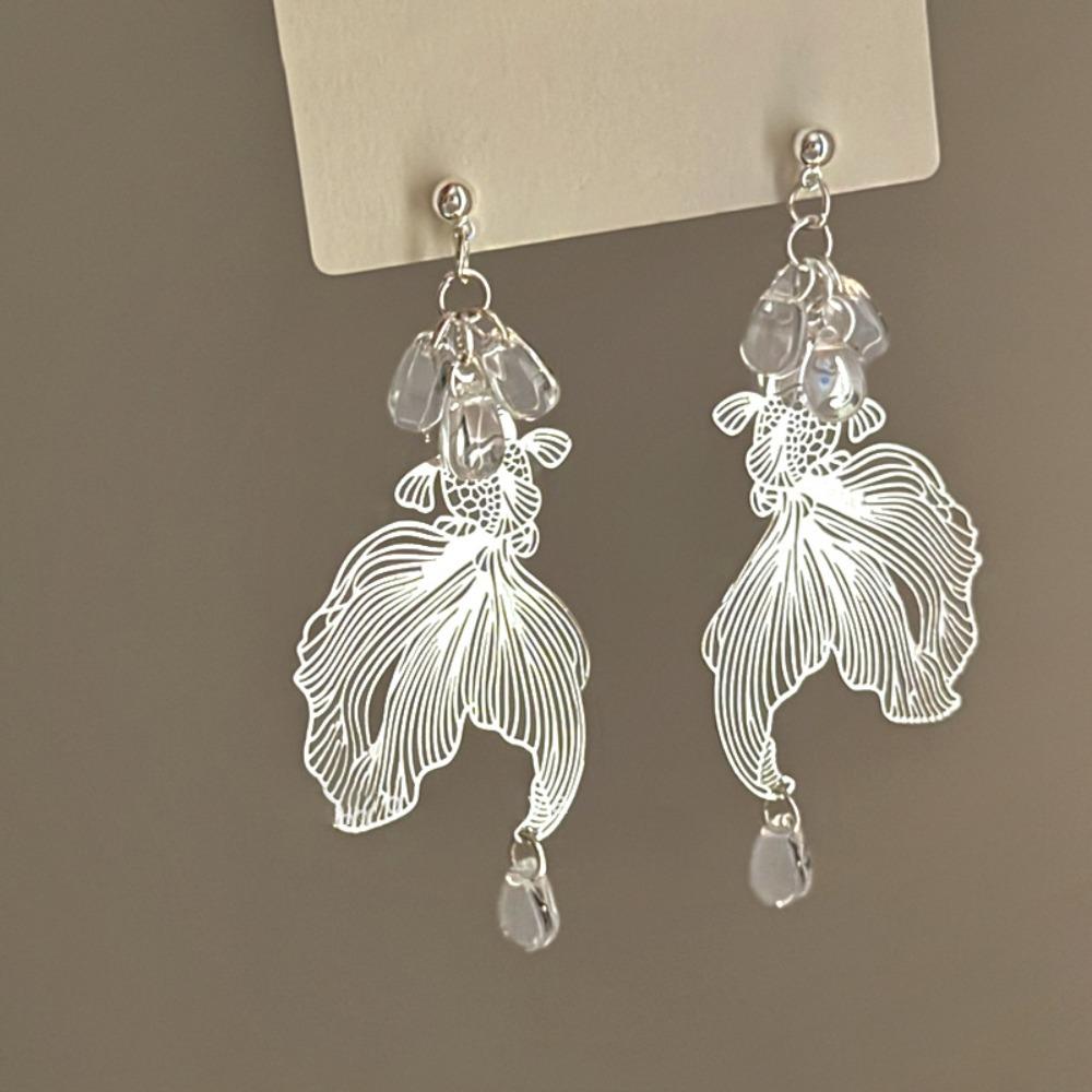 Accessories Goldfish Earrings Ear Jewelry Metal Dangle Earrings Goldfish Eardrop  Women