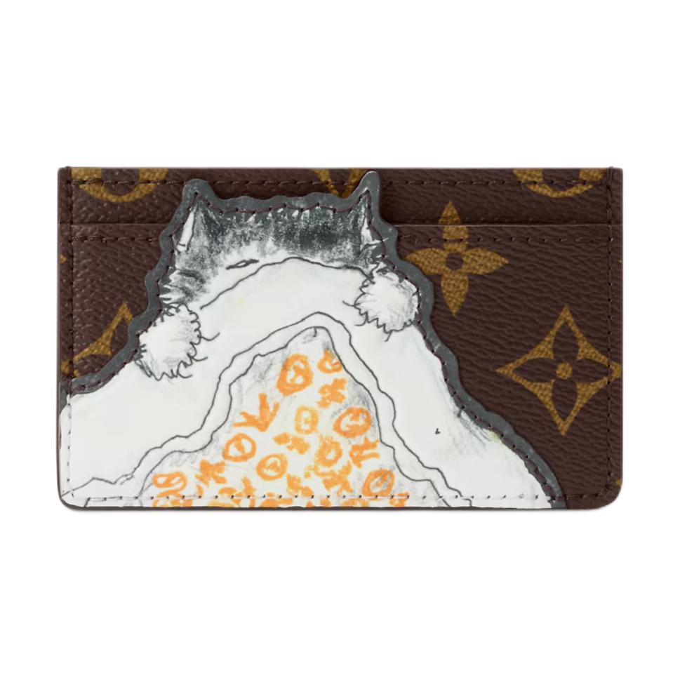 

Louis Vuitton X Grace Coddington Collaboration Catogram Cat Nap Monogram Coated Canvas Card Holder Women accessories Brown M15155 Gift Set(Basic Set+Box+Shopping Bag)