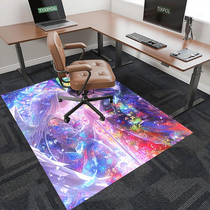 1pc Anime Cartoon Design Chair Mat - Festival Gift for Office Chairs, Suitable for All Seasons and Perfect for Home Decor, Living Room, Bedroom, Game