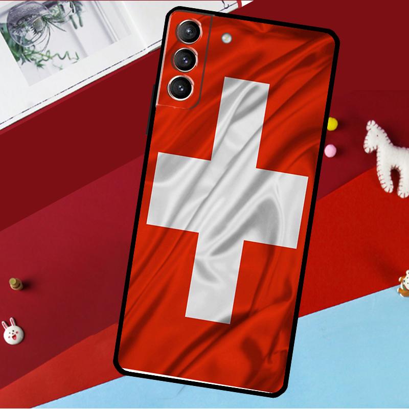 Switzerland Swiss Flag Funda For Samsung Galaxy S26 S25 S23 S22 S20 S24 Ultra S9 S10 Plus S21 FE S25 FE Phone Case