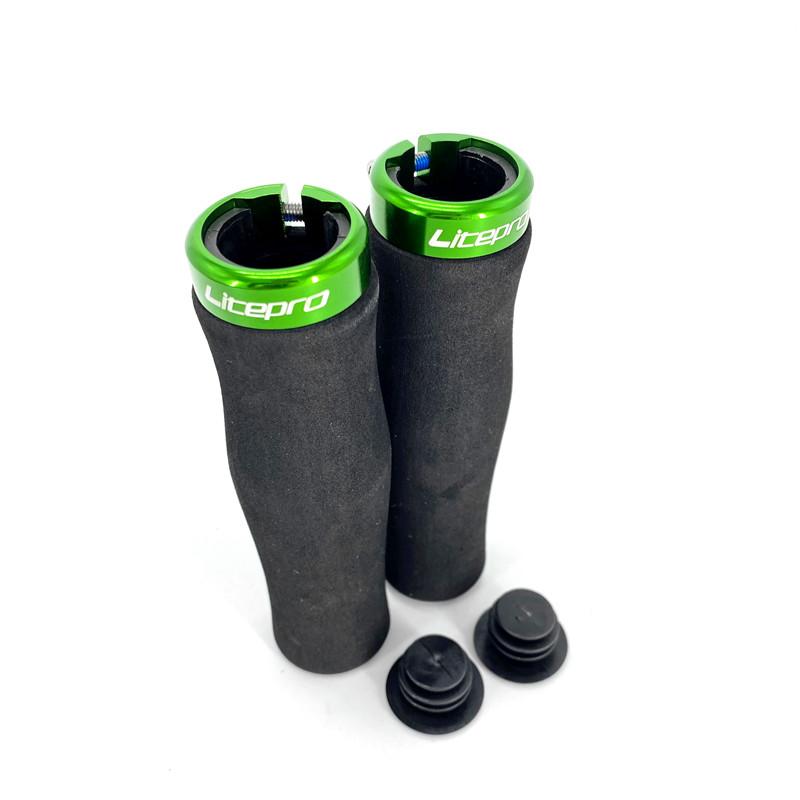 Litepro Folding Bike Mountain Bike Grips 22.2mm 132mm Ultralight Comfortable Sponge Non-slip Single Lock Ring Bicycle Grips