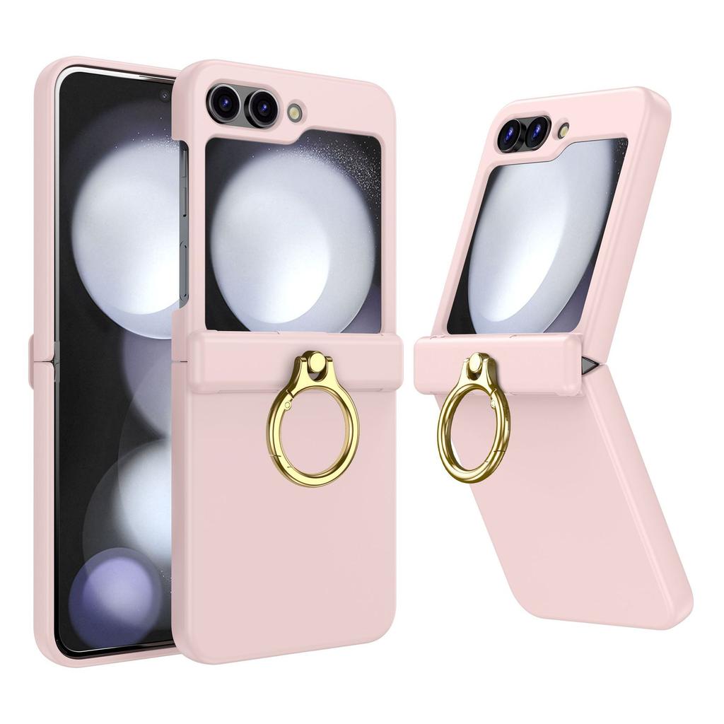 Applicable to Samsung Z flip7 mobile phone case all-inclusive hinge integrated metal ring bracket flip5 anti-drop protective case