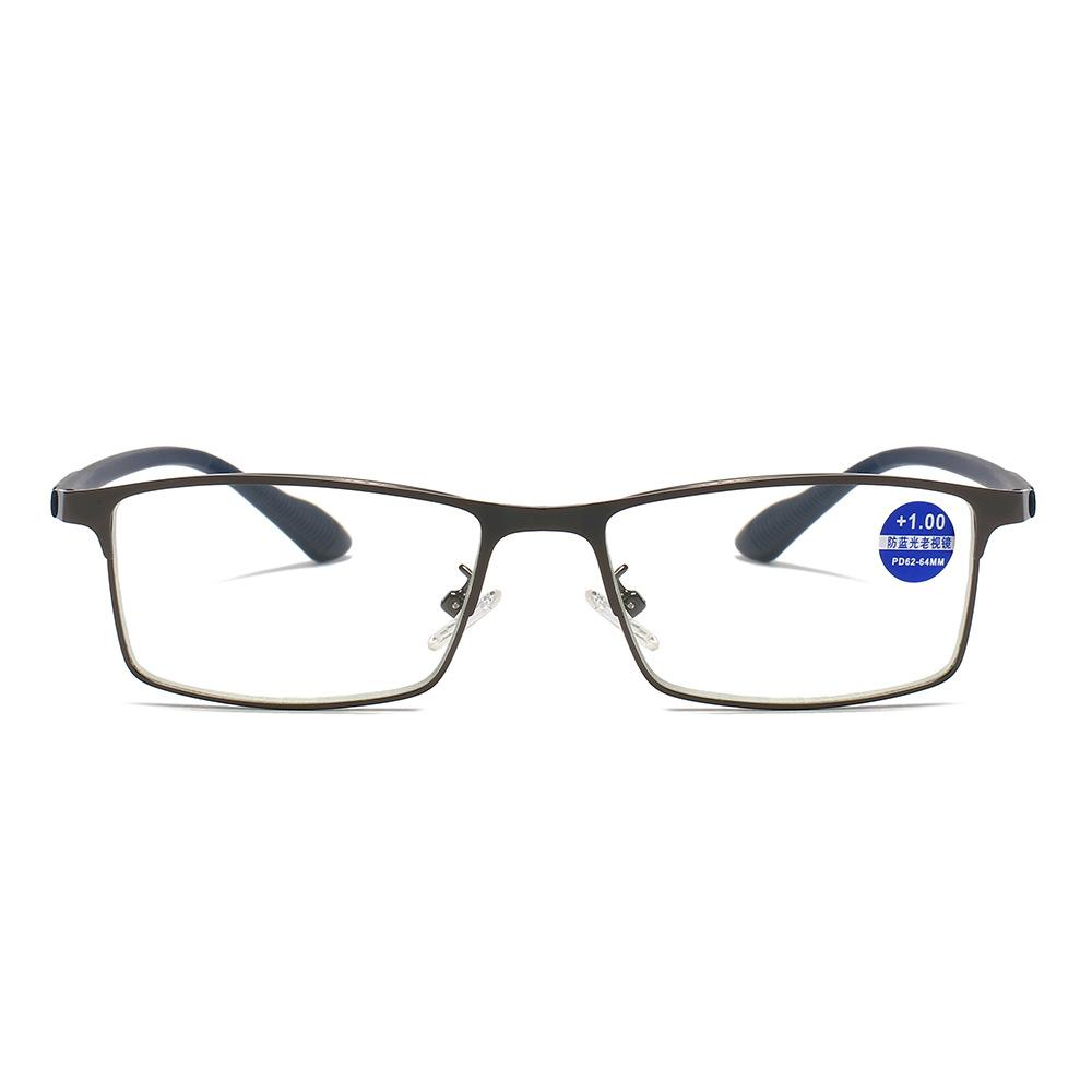 Metal Frame Reading Glasses Women'S Anti-Blue Light Tr Temple Fashion Business Men'S Reading Glasses Reading Mirror