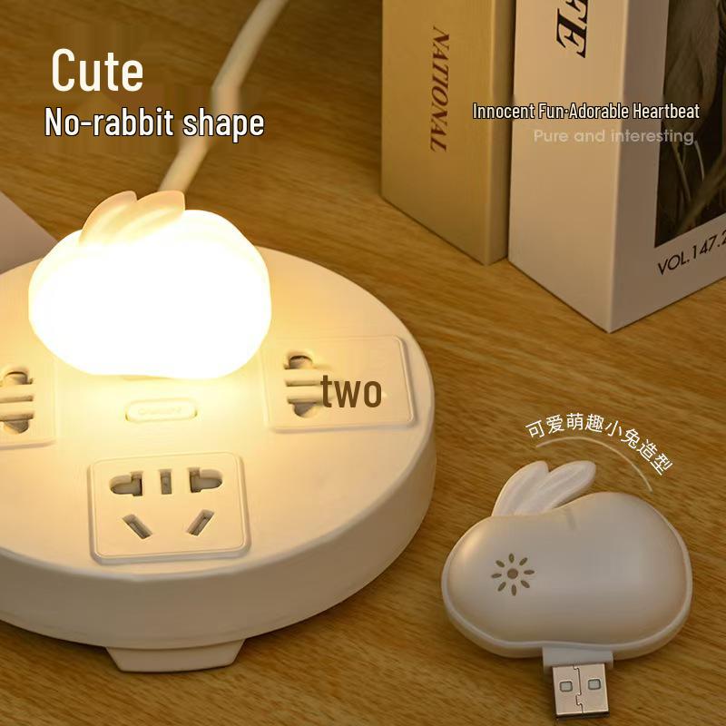 Heart-Shaped LED USB Night Light with Power Bank - White, Warm, Blue, Pink for Bedroom or Dorm Table 