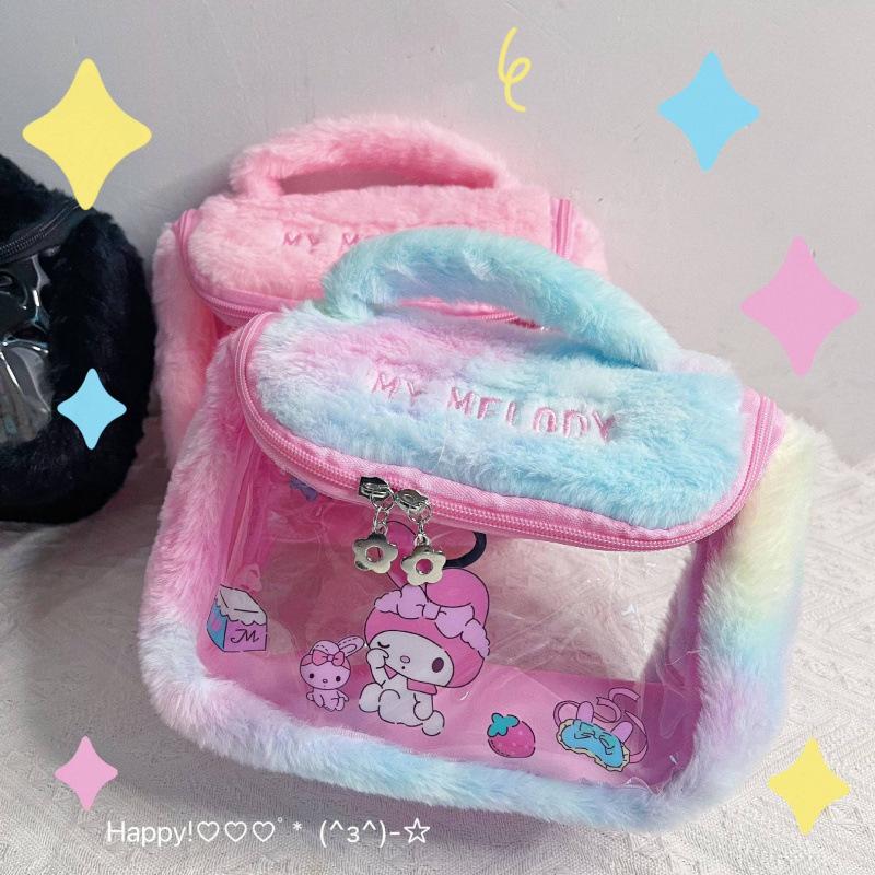 Мультяшная модная плюшевая косметичка - Большой вместимости, Премиум-класс, Ручная для хранения