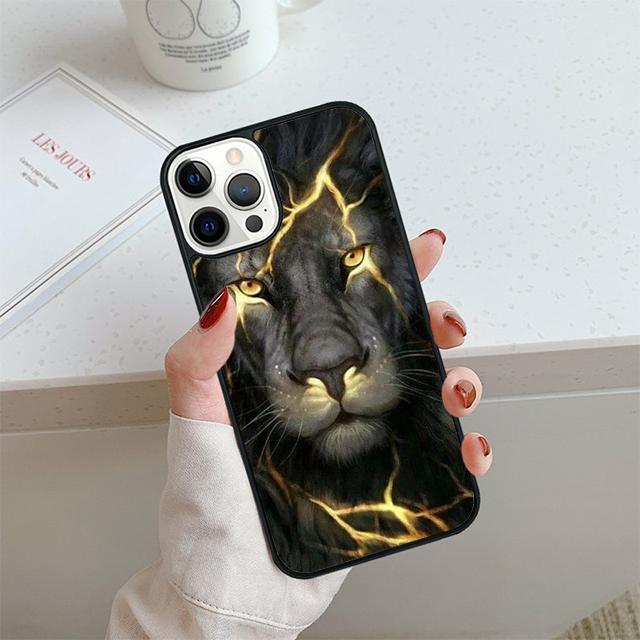 King Lion Roaring Phone Case For iPhone 17 Air 14 15 16 13 12 Cover For Apple 14 15 16 Pro Max Plus Coque
