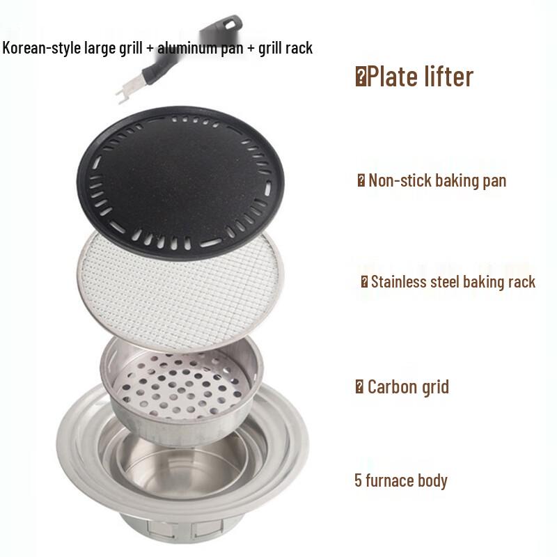 OEING Stainless Steel Korean BBQ Grill