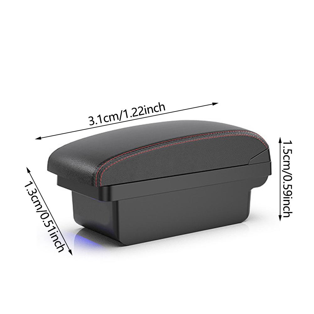 Car Armrest Box Center Console Storage Organizer Box for Peugeot 2008 2019-2025 208 Retrofit Parts with USB Charging Interface