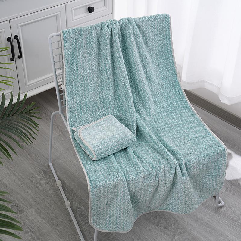 Coral Fleece Towel Bath Towel Two-piece Set for Household Use, Soft and Absorbent Quick Drying Face Towel, Shower Towel