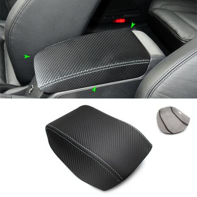 Měkký potah loketní opěrky z uhlíkové textury pro VW Golf 6 MK6 2010 2011 2012 2013, nálepka na středovou loketní opěrku