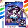 Oil Paint Hand Painting Art Kit Purple Witch Pumpkin Decor. Home Decor Gift