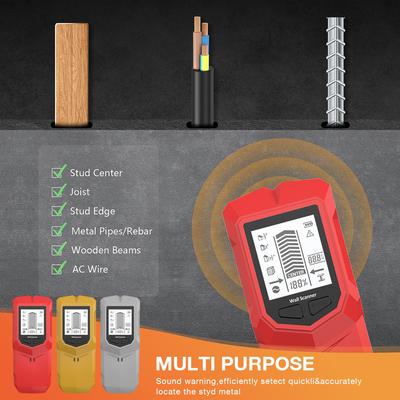 2025 6 In 1 Wall Scanner Electronic Metal Detector High Sensitivity Wood Studs Pipes AC Wire Metal Depth Tester Wall Stud Finder