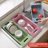 Retractable Kitchen Vegetable Fruit Washing Rack Extendable Adjustable Dish Drainer Sink Drain Basket Kitchen Accessories