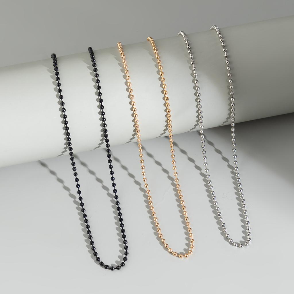 Simple Beads Chain Necklace for Men Trendy Chains Accessories On the Neck 2026 Fashion Male Daily Decoration Jewelry Boy Gifts