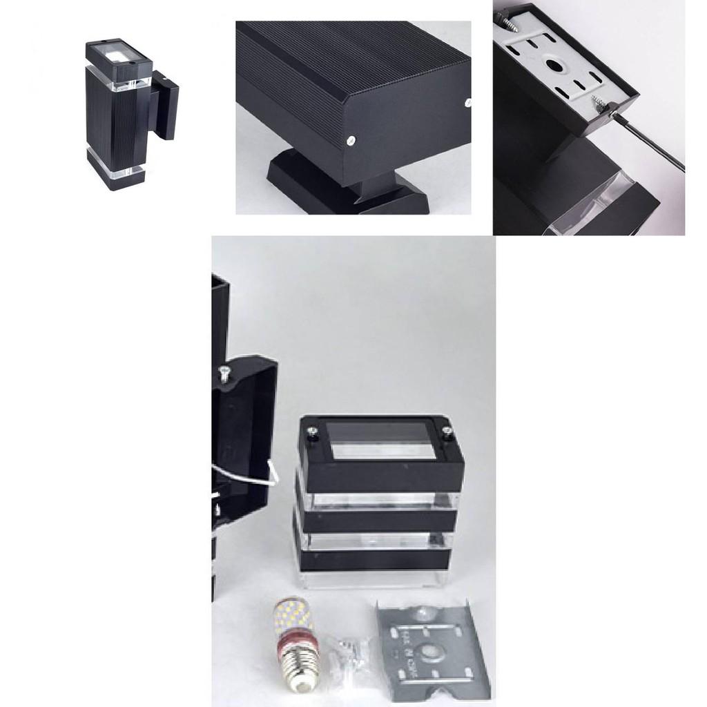 Modern And Elegant Outdoor Wall Light Waterproof Pvc Rectangle Design For Gardens