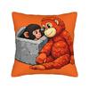 Baby Monkey Punch Team Punch Pillow Case Funny Pillow Cover Graphic Pillowcases For Living Room Chair