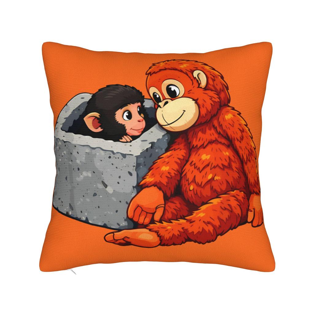 Baby Monkey Punch Team Punch Pillow Case Funny Pillow Cover Graphic Pillowcases For Living Room Chair