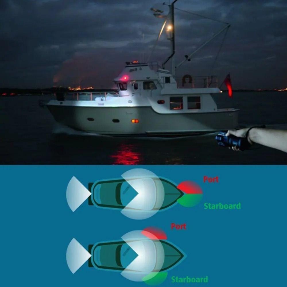 Red and Green Ship navigation light LED Marine Sounding Light Warning Lamp  Fishing Boat