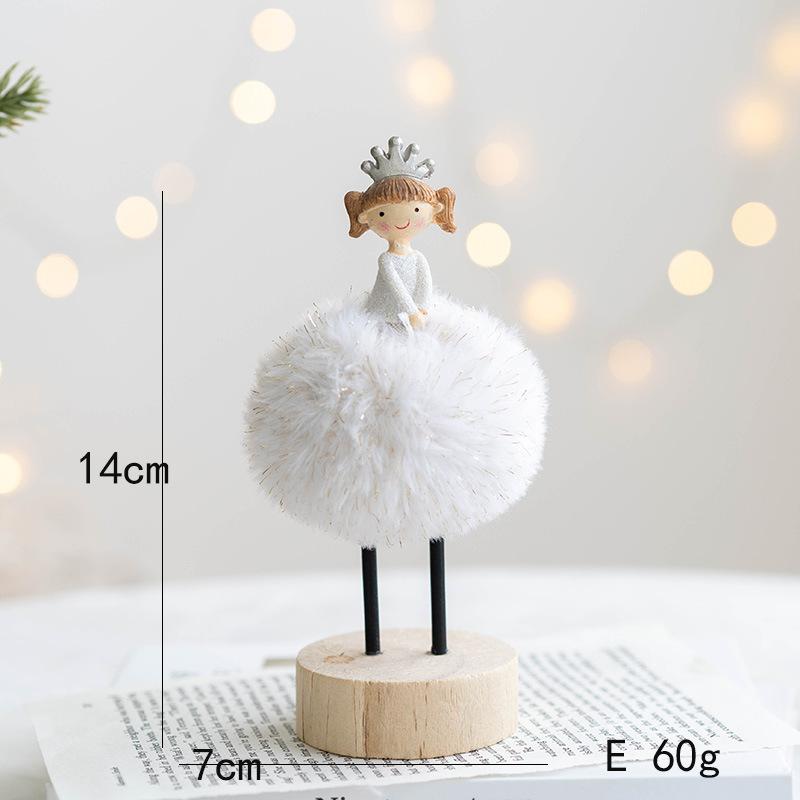 Christmas Plush Angel Girl Pendant Christmas Angel Decoration Desktop Ornament White Pink Angel Pendant New Year 2025