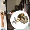 Dead Bolt Door Lock Round Knob Interior Exterior Stainless Steel Single Cylinder with Keys for