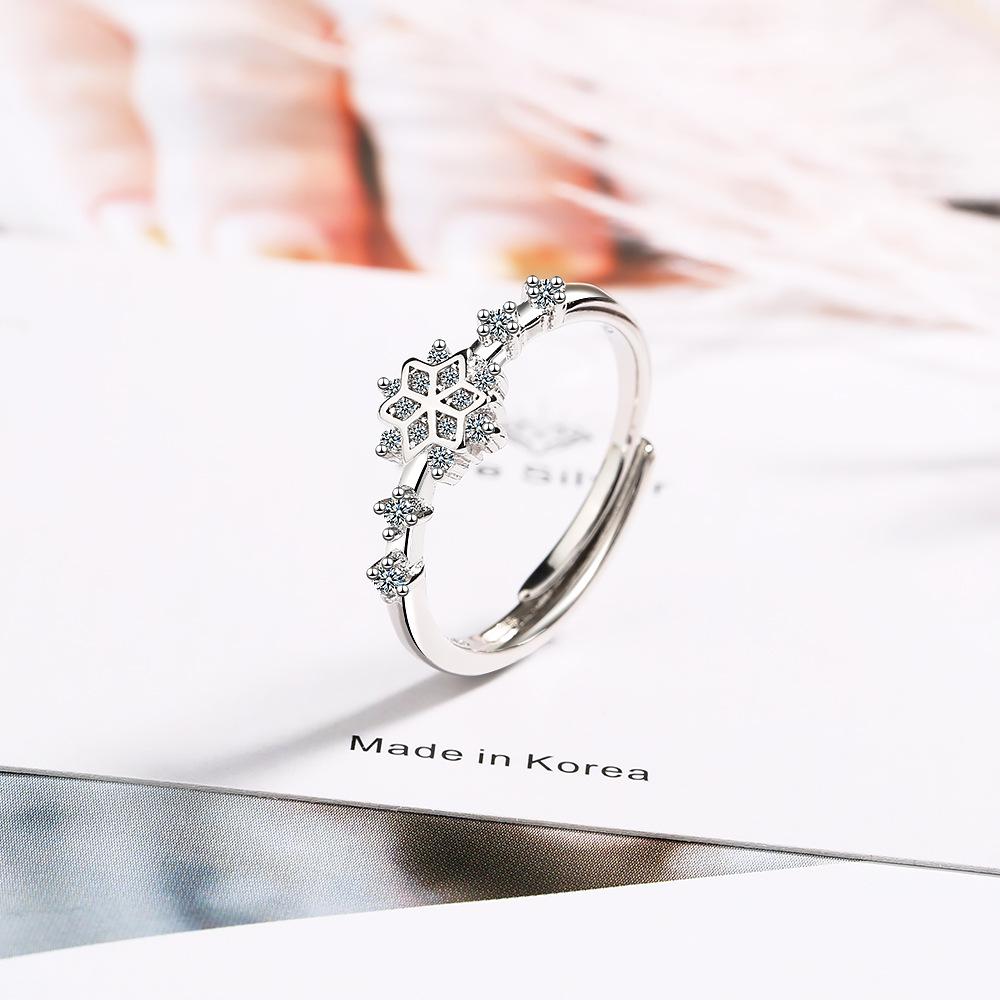 New  925 Sterling Silver Ring open Adjustable Fashion Exquisite Student Girlfriend Women Jewelry Accessories Wedding Party