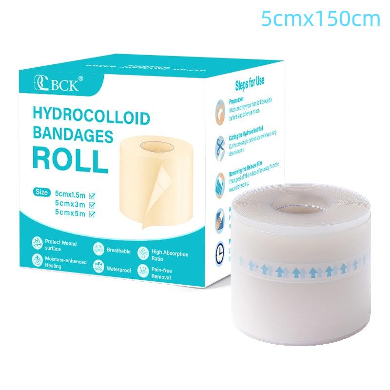 1 Roll Extra Thin Soft Hydrocolloid Band Aid Dressings Waterproof Self-Adhesive Scar Cover Tape for Effective Wound Care