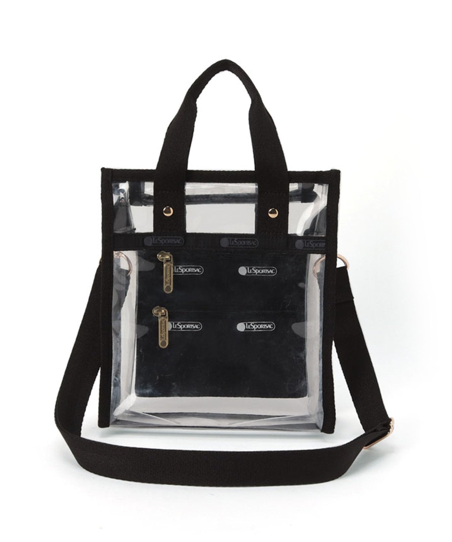 

Official Shoulder Bag CLEAR MINI [LeSportsac] N/S TOTE/1527 Women s Clear/Black