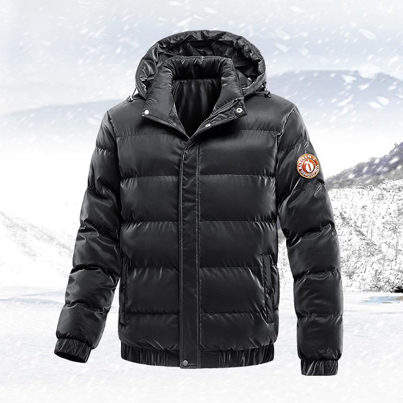 

Men s Winter Hooded Down Cotton Jacket - Casual, Trendy, and Warm XL