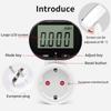 Digital Energy Meter Wattmeter Power Meter EU Plug 45°Rotating Watt Display Electric Meter Voltmeter Energy Cost Meter Socket
