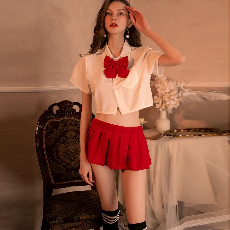 Sexy Student Dress Sexy Jk Uniform Seduction Hot Pleated Skirt Cosplay Suit