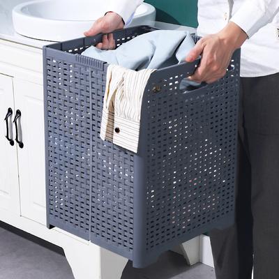 Cesta para Ropa Sucia, Cesta de Lavandería, Cesta Plegable para Ropa Sucia de Baño, Cesta de Almacenamiento para Ropa Sucia de Plástico Hueco