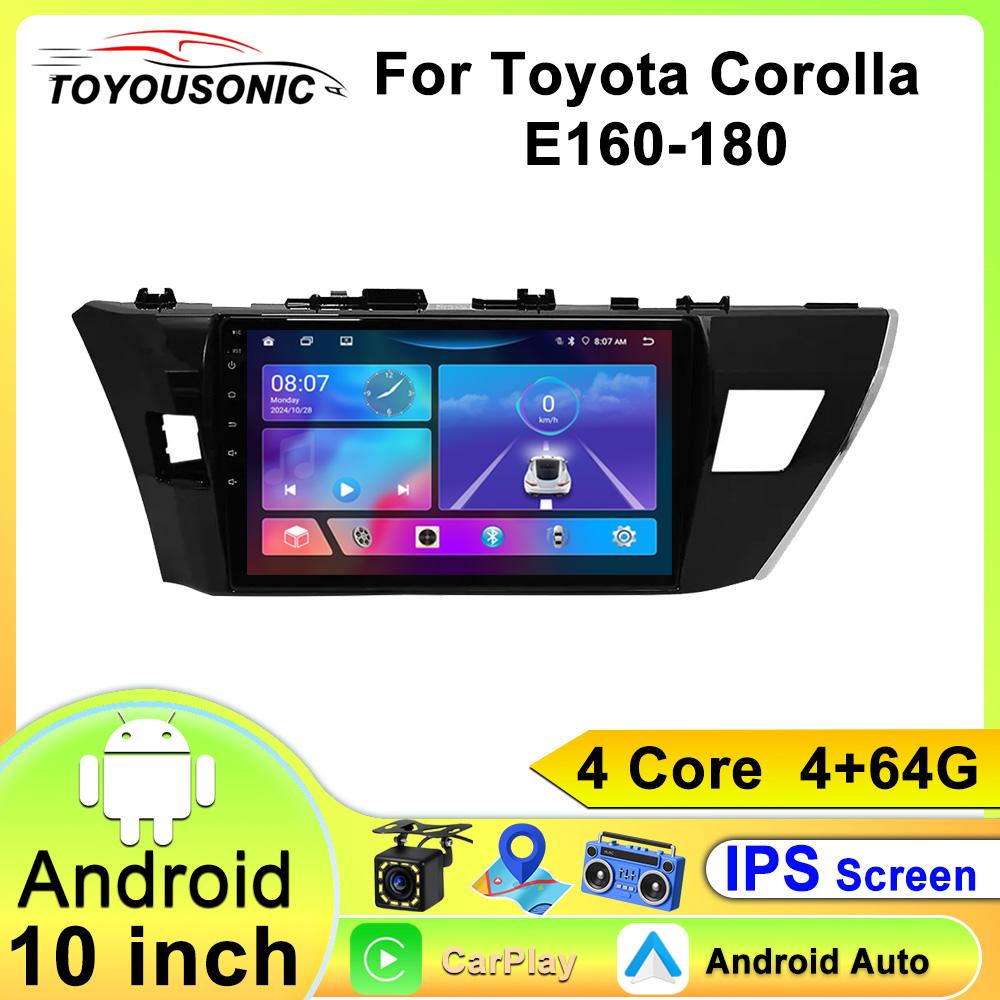 Android Car Multimedia Player For Toyota Corolla E160-180 GPS Navigation CarPlay 4G Head Unit Stereo Video Player
