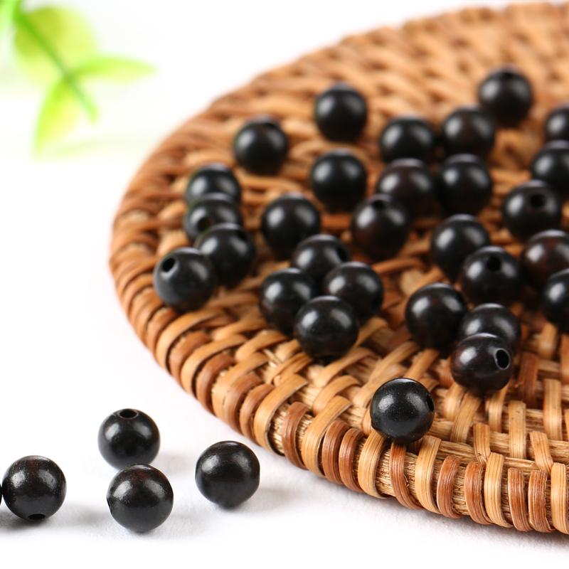 Ebony Buddha Beads: DIY Vajra Star Moon Bodhi Bracelet with 18 Loose Seeds