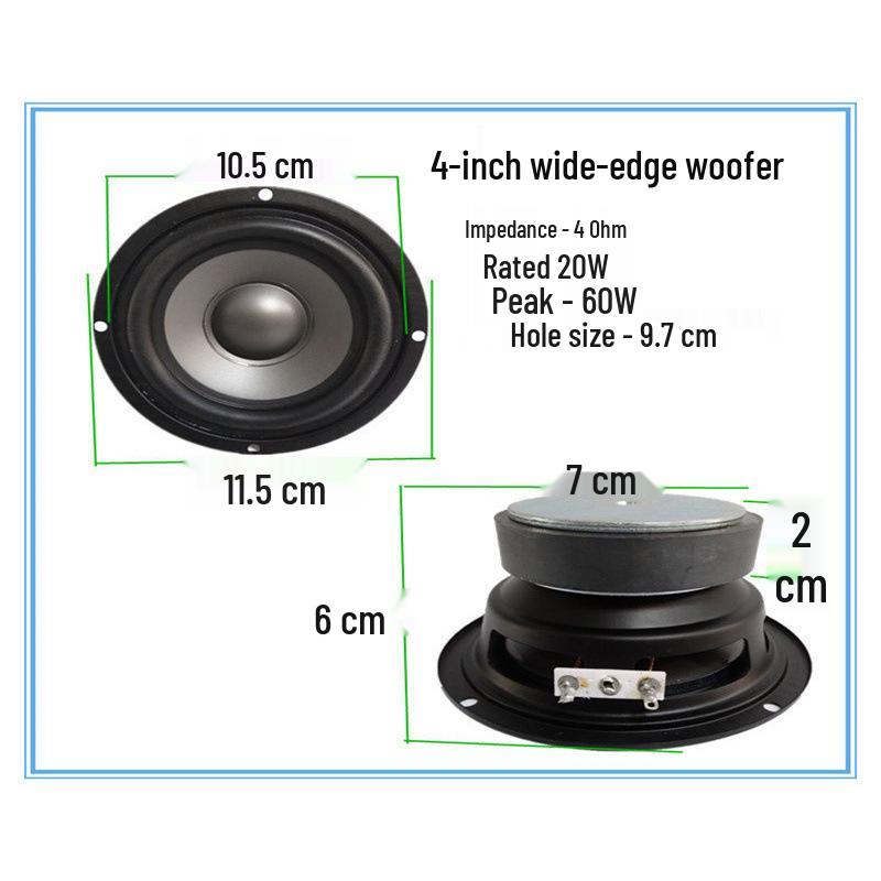 3-12 inch Full-Range Midrange Bass Speaker with Heavy Bass Aluminum Frame