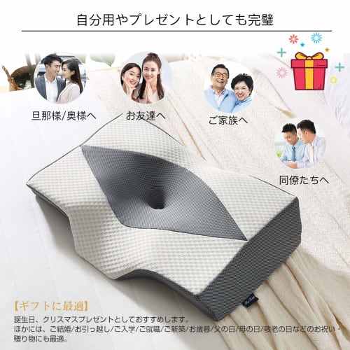 MyeFoam Pillow for Restful Sleep, Shoulder Relief, Memory Foam Pillow with Concave Hollow Design for Head Stability and Neck and Shoulder Relief, Adju